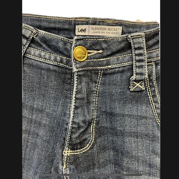 Lee Womens Jeans Slender Secret Lower On The Waist Size 6 Short - Picture 3 of 8